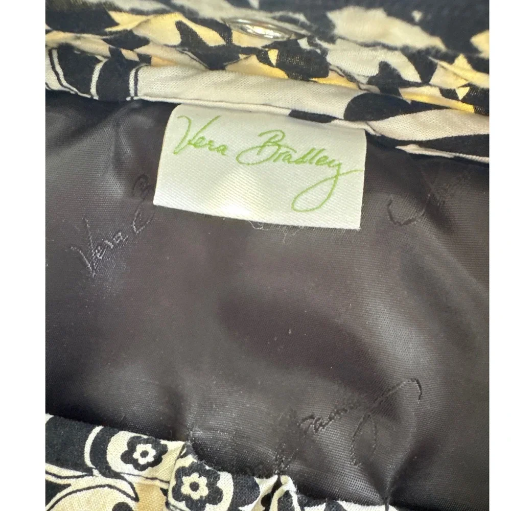 Vera Bradley Backpack Womens Large Black Midnight Paisley Quilted Cotton
